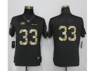 Women New York Jets 33 Jamal Adams Anthracite Salute To Service Limited Jersey