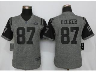 Women New York Jets 87 Eric Decker Stitched Gridiron Gray Limited Jersey