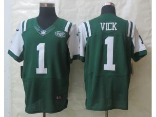 New York Jets 1 Michael Vick Elite Football Jersey Green