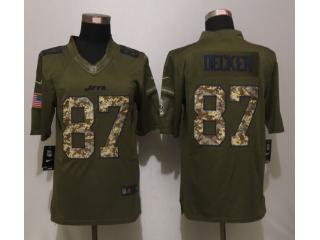 New York Jets 87 Eric Decker Green Salute To Service Limited Jersey
