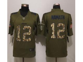 New York Jets 12 Joe Namath Green Salute To Service Limited Jersey