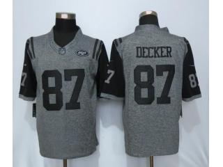 New York Jets 87 Eric Decker Stitched Gridiron Gray Limited Jersey