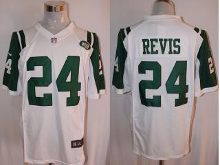 New York Jets 24 Darrelle Revis Football Jersey White fan Edition