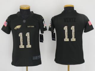 Youth Philadelphia Eagles 11 Carson Wentz Anthracite Salute To Service Elite Jersey