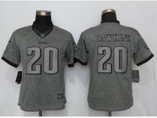 Women Philadelphia Eagles 20 Brian Dawkins Stitched Gridiron Gray Limited Jersey