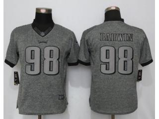 Women Philadelphia Eagles 98 Connor Barwin Stitched Gridiron Gray Limited Jersey