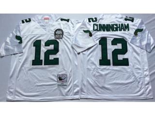 Philadelphia Eagles 12 Randall Cunningham Football Jersey White Retro