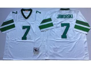 Philadelphia Eagles 7 Ron Jaworski Football Jersey White Retro