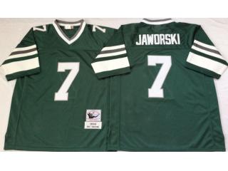Philadelphia Eagles 7 Ron Jaworski Football Jersey Green Retro