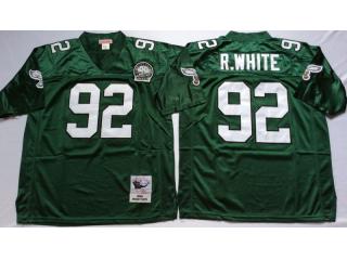 Philadelphia Eagles 92 Reggie White Football Jersey Green Retro