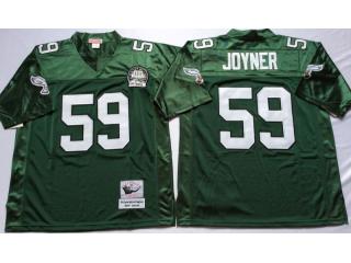 Philadelphia Eagles 59 Seth Joyner Football Jersey Green Retro