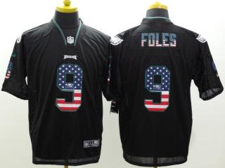 Philadelphia Eagles 9 Nick Foles USA Flag Fashion Black Elite Jersey