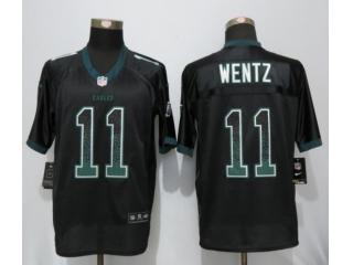Philadelphia Eagles 11 Carson Wentz Drift Fashion Black Elite Jersey