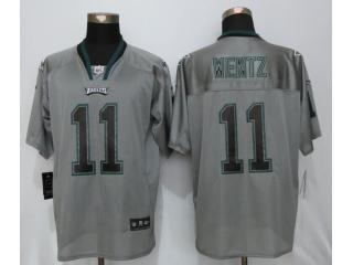 Philadelphia Eagles 11 Carson Wentz Lights Out Gray Elite Jersey