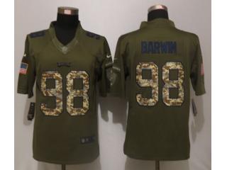 Philadelphia Eagles 98 Connor Barwin Green Salute To Service Limited Jersey