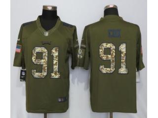 Philadelphia Eagles 91 Fletcher Cox Green Salute To Service Limited Jersey