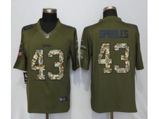 Philadelphia Eagles 43 Darren Sproles Green Salute To Service Limited Jersey