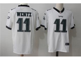Philadelphia Eagles 11 Carson Wentz Football Jersey White fan Edition