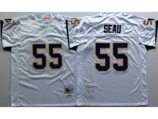 San Diego Chargers 55 Junior Seau Football Jersey White Retro