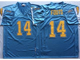 San Diego Chargers 14 Dan Fouts Football Jersey Blue Retro