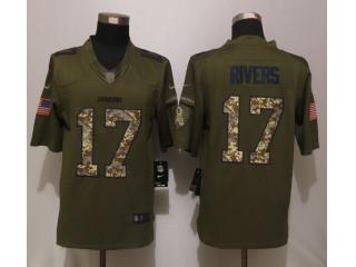 San Diego Chargers 17 Philip Rivers Green Salute To Service Limited Jersey