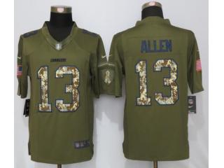 San Diego Chargers 13 Keenan Allen Green Salute To Service Limited Jersey