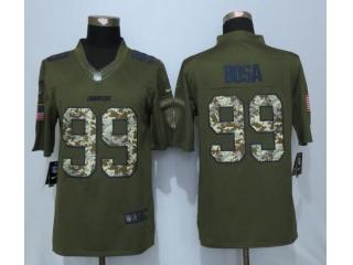 San Diego Chargers 99 Joey Bosa Green Salute To Service Limited Jersey