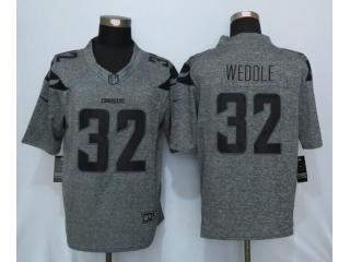San Diego Chargers 32 Eric Weddle Stitched Gridiron Gray Limited Jersey