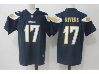 San Diego Chargers 17 Philip Rivers Football Jersey Legend Navy Blue