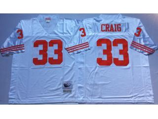 San Francisco 49ers 33 Roger Craig Football Jersey White Retro