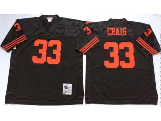 San Francisco 49ers 33 Roger Craig Football Jersey Black Retro