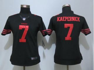 Women San Francisco 49ers 7 Colin Kaepernick Football Jersey Black