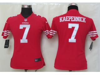 Women San Francisco 49ers 7 Colin Kaepernick Football Jersey Red