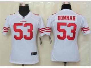 Women San Francisco 49ers 53 NaVorro Bowman Football Jersey White