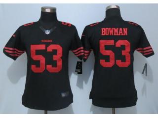 Women San Francisco 49ers 53 NaVorro Bowman Football Jersey Black