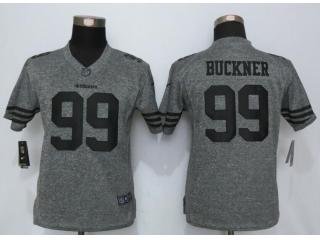 Women San Francisco 49ers 99 DeForest Buckner Stitched Gridiron Gray Limited Jersey