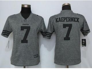 Women San Francisco 49ers 7 Colin Kaepernick Stitched Gridiron Gray Limited Jersey