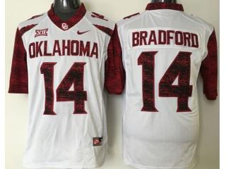Oklahoma Sooners 14 Sam Bradford College Football Jersey White