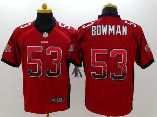 San Francisco 49ers 53 NaVorro Bowman Drift Fashion Red Elite Jersey