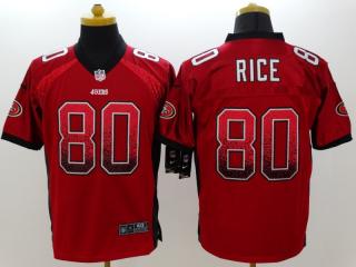 San Francisco 49ers 80 Jerry Rice Drift Fashion Red Elite Jersey