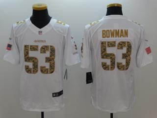 San Francisco 49ers 53 NaVorro Bowman Football Jersey White Camo Word