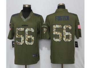 San Francisco 49ers 56 Reuben Foster Green Salute To Service Limited Jersey