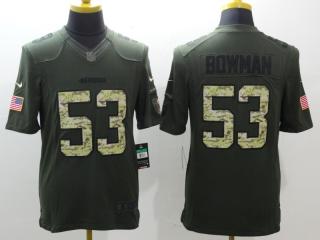 San Francisco 49ers 53 NaVorro Bowman Green Salute To Service Limited Jersey