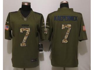 San Francisco 49ers 7 Colin Kaepernick Green Salute To Service Limited Jersey