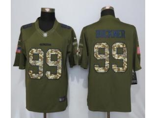 San Francisco 49ers 99 DeForest Buckner Green Salute To Service Limited Jersey