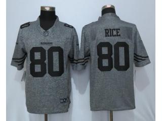 San Francisco 49ers 80 Jerry Rice Stitched Gridiron Gray Limited Jersey