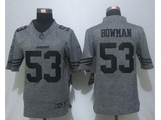 San Francisco 49ers 53 NaVorro Bowman Stitched Gridiron Gray Limited Jersey