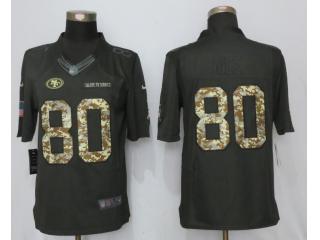 San Francisco 49ers 80 Jerry Rice Anthracite Salute To Service Limited Jersey