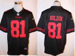 San Francisco 49ers 81 Anquan Boldin Football Jersey Black Fan Edition