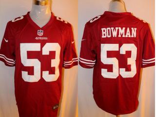 San Francisco 49ers 53 NaVorro Bowman Football Jersey Red Fan Edition